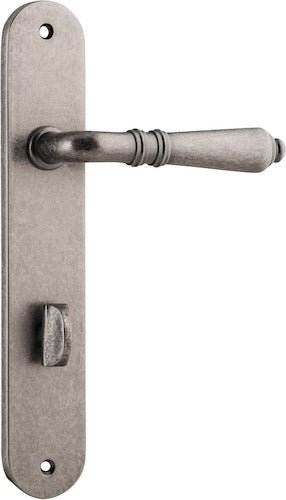 Sarlat Lever - Oval Backplate - Ella Grace - Iver - Distressed Nickel - Door Levers