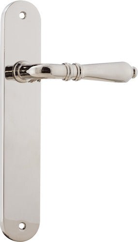 Sarlat Lever - Oval Backplate - Ella Grace - Iver - Polished Nickel - Door Levers