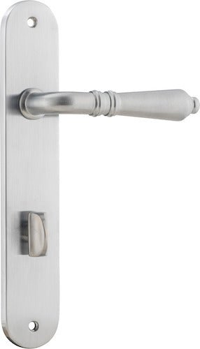 Sarlat Lever - Oval Backplate - Ella Grace - Iver - Brushed Chrome - Door Levers