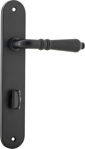 Sarlat Lever - Oval Backplate - Ella Grace - Iver - Matt Black - Door Levers