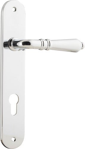 Sarlat Lever - Oval Backplate - Ella Grace - Iver - Polished Chrome - Door Levers