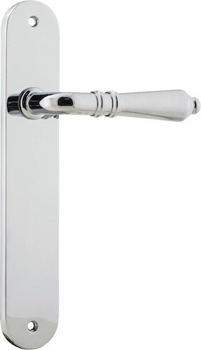 Sarlat Lever - Oval Backplate - Ella Grace - Iver - Polished Chrome - Door Levers