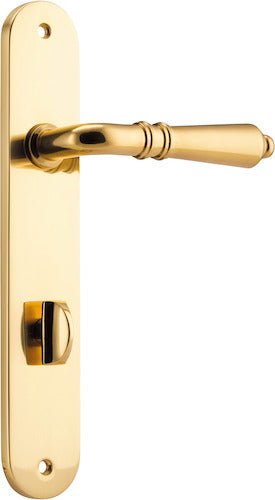 Sarlat Lever - Oval Backplate - Ella Grace - Iver - Polished Brass - Door Levers