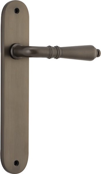 Sarlat Lever - Oval Backplate - Ella Grace - Iver - Signature Brass - Door Levers