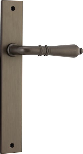 Sarlat Lever - Rectangular Backplate - Ella Grace - Iver - Signature Brass - Door Levers