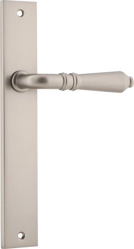 Sarlat Lever - Rectangular Backplate - Ella Grace - Iver - Satin Nickel - Door Levers