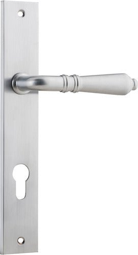 Sarlat Lever - Rectangular Backplate - Ella Grace - Iver - Brushed Chrome - Door Levers