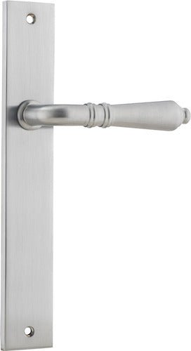 Sarlat Lever - Rectangular Backplate - Ella Grace - Iver - Brushed Chrome - Door Levers