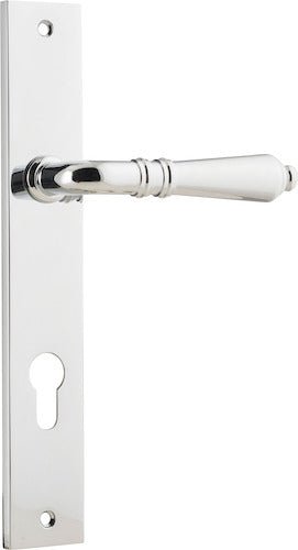 Sarlat Lever - Rectangular Backplate - Ella Grace - Iver - Polished Chrome - Door Levers