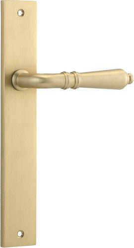 Sarlat Lever - Rectangular Backplate - Ella Grace - Iver - Satin Nickel - Door Levers