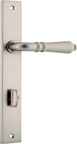 Sarlat Lever - Rectangular Backplate - Ella Grace - Iver - Satin Nickel - Door Levers