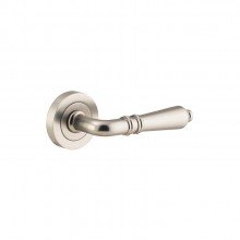 Sarlat Lever - Round Rose - Ella Grace - Iver - Satin Nickel - Door Levers