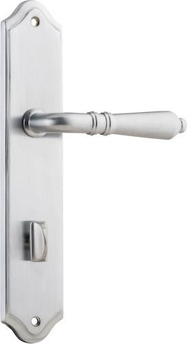 Sarlat Lever - Shouldered Backplate - Ella Grace - Iver - Brushed Chrome - Door Levers