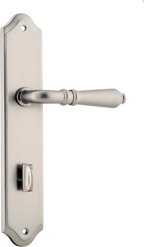 Sarlat Lever - Shouldered Backplate - Ella Grace - Iver - Satin Nickel - Door Levers