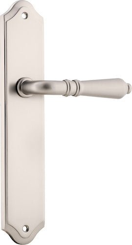 Sarlat Lever - Shouldered Backplate - Ella Grace - Iver - Satin Nickel - Door Levers