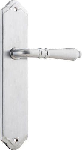 Sarlat Lever - Shouldered Backplate - Ella Grace - Iver - Brushed Chrome - Door Levers