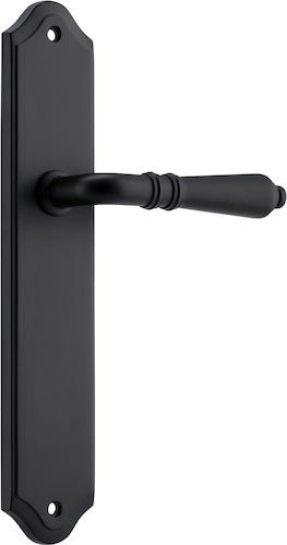 Sarlat Lever - Shouldered Backplate - Ella Grace - Iver - Matt Black - Door Levers