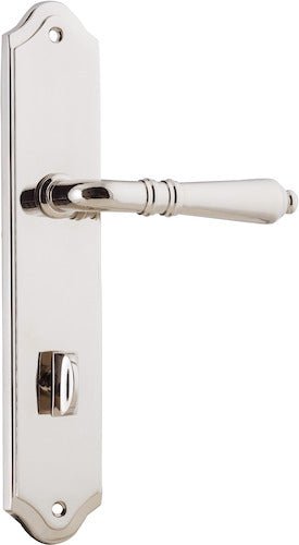 Sarlat Lever - Shouldered Backplate - Ella Grace - Iver - Polished Nickel - Door Levers