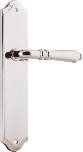 Sarlat Lever - Shouldered Backplate - Ella Grace - Iver - Polished Nickel - Door Levers