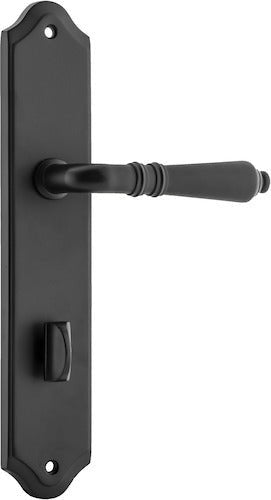 Sarlat Lever - Shouldered Backplate - Ella Grace - Iver - Matt Black - Door Levers