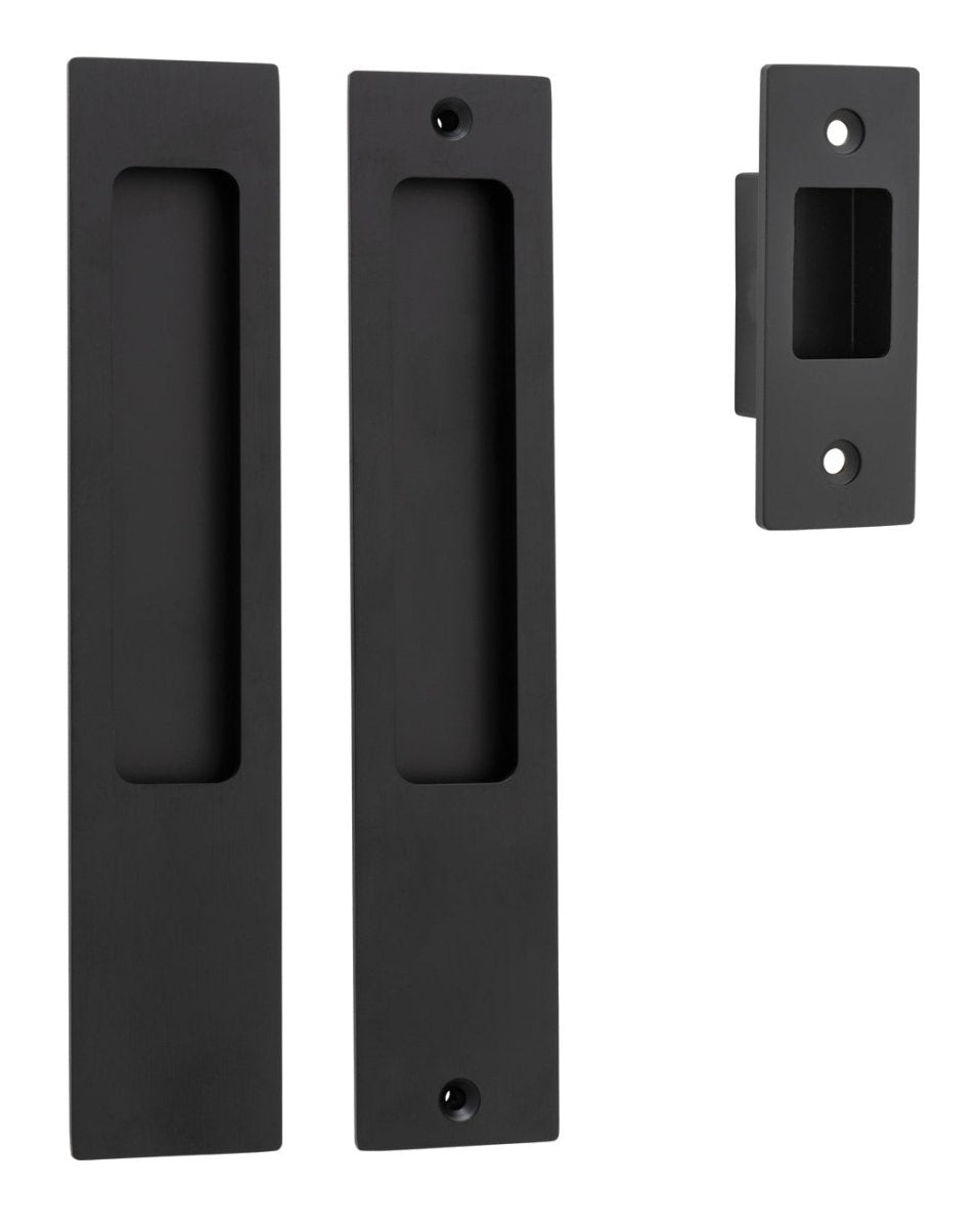 Sliding Door Flush Pull Passage - Rectangular - Ella Grace - Iver - Matt Black - Sliding Door Pulls