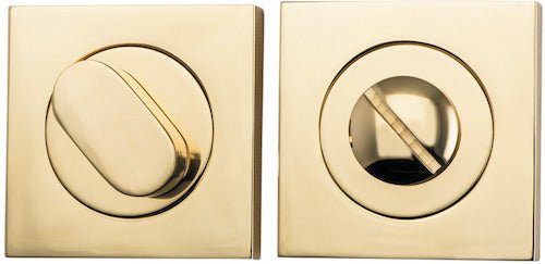 Square Privacy Turn - Ella Grace - Iver - Polished Brass - Tube Latches & Bolts