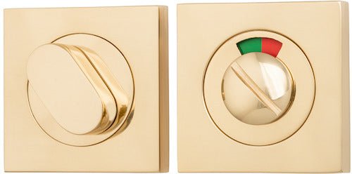 IVER Square Privacy Turn with Indicator | Stylish Bathroom & Privacy Lock