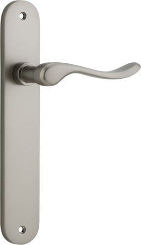 Stirling Lever - Oval Backplate - Ella Grace - Iver - Satin Nickel - Door Levers