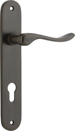 Stirling Lever - Oval Backplate - Ella Grace - Iver - Signature Brass - Door Levers