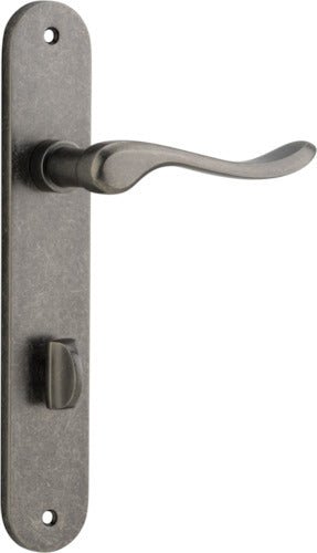 Stirling Lever - Oval Backplate - Ella Grace - Iver - Distressed Nickel - Door Levers