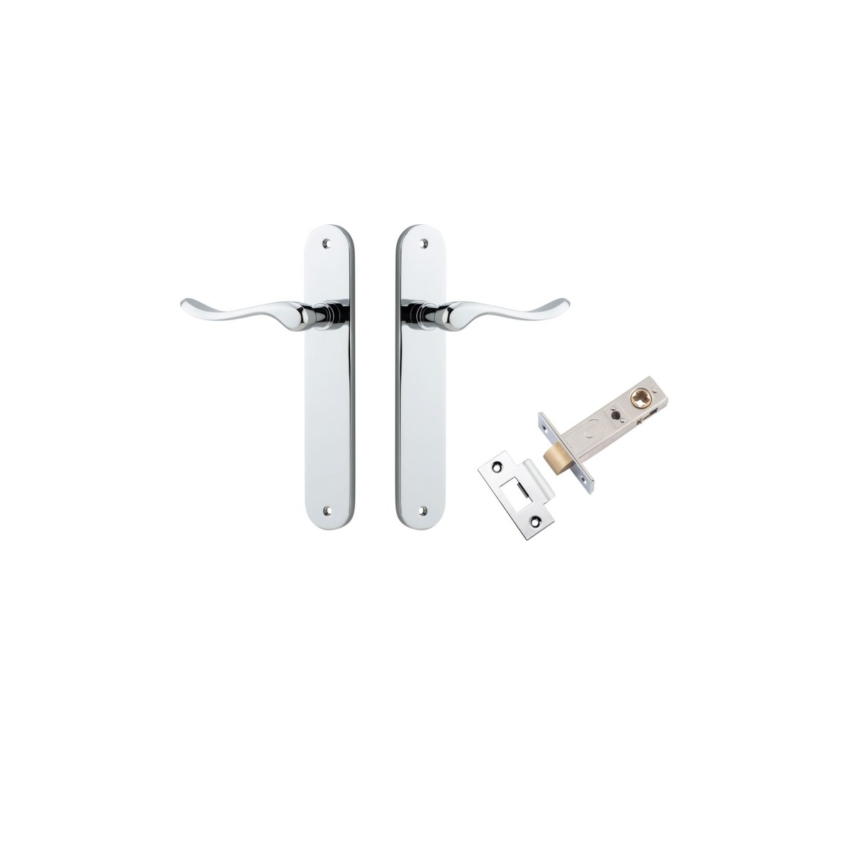 Stirling Lever - Oval Backplate - Ella Grace - Iver - Polished Chrome - Door Levers