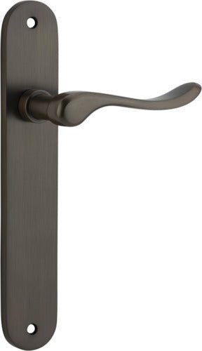 Stirling Lever - Oval Backplate - Ella Grace - Iver - Signature Brass - Door Levers