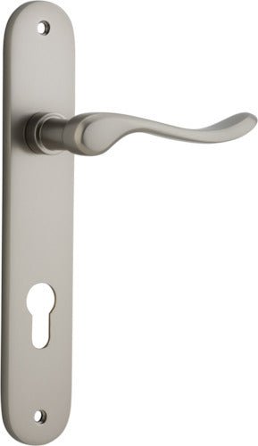 Stirling Lever - Oval Backplate - Ella Grace - Iver - Satin Nickel - Door Levers