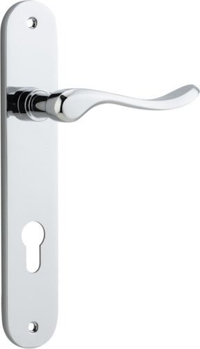 Stirling Lever - Oval Backplate - Ella Grace - Iver - Polished Chrome - Door Levers