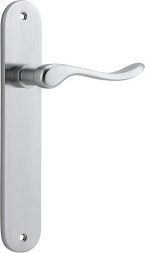 Stirling Lever - Oval Backplate - Ella Grace - Iver - Brushed Chrome - Door Levers