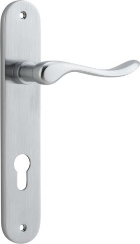 Stirling Lever - Oval Backplate - Ella Grace - Iver - Brushed Chrome - Door Levers