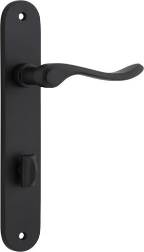 Stirling Lever - Oval Backplate - Ella Grace - Iver - Matt Black - Door Levers