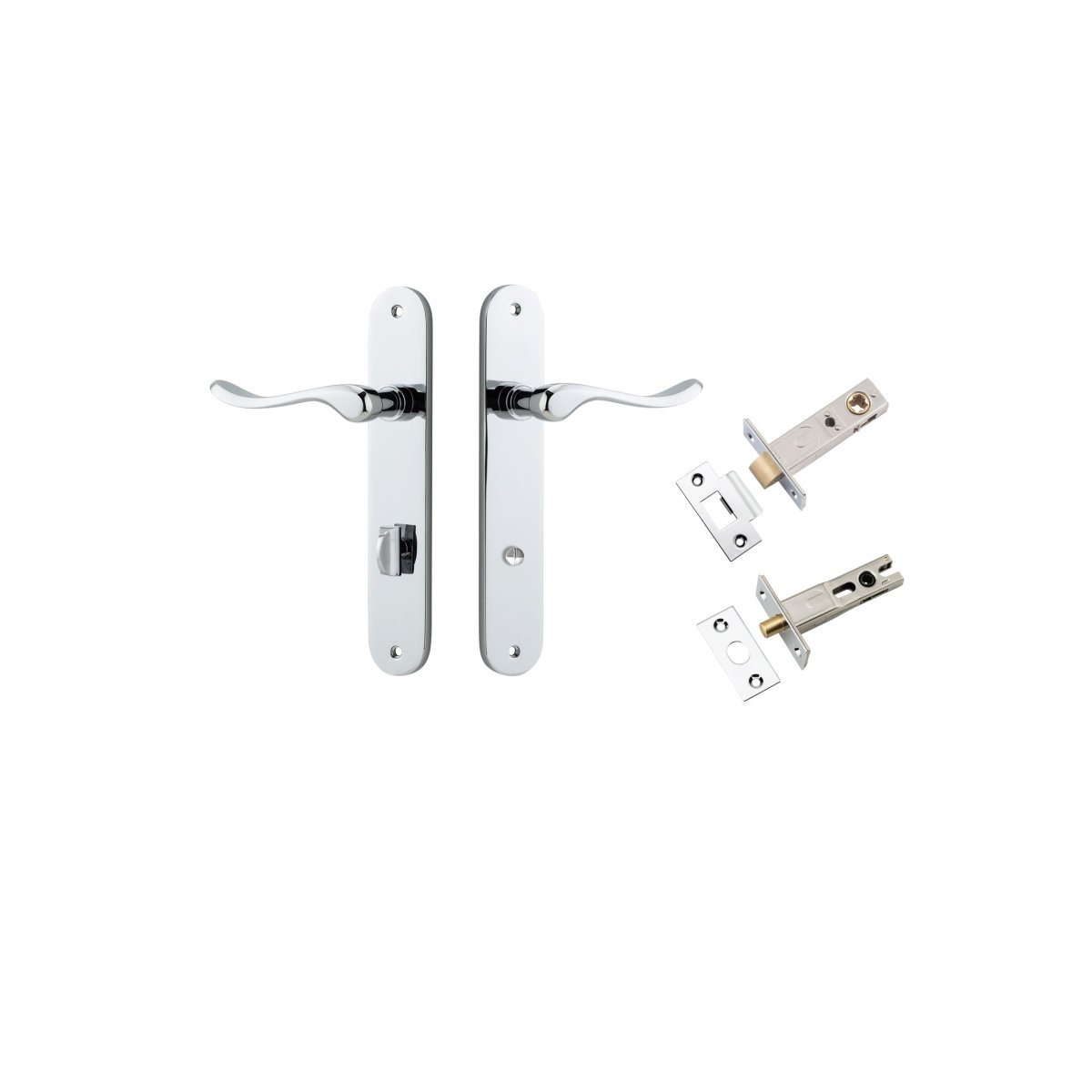 Stirling Lever - Oval Backplate - Ella Grace - Iver - Polished Chrome - Door Levers