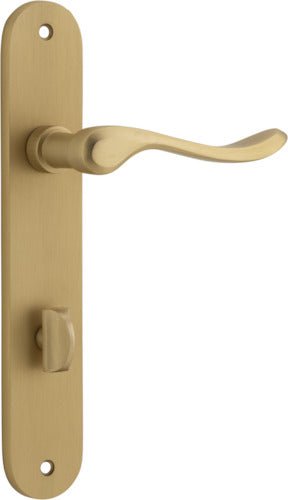 Stirling Lever - Oval Backplate - Ella Grace - Iver - Brushed Brass - Door Levers