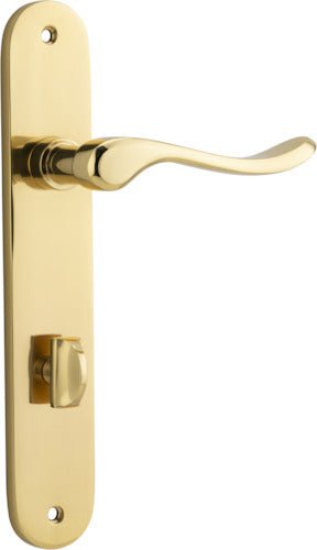 Stirling Lever - Oval Backplate - Ella Grace - Iver - Polished Brass - Door Levers