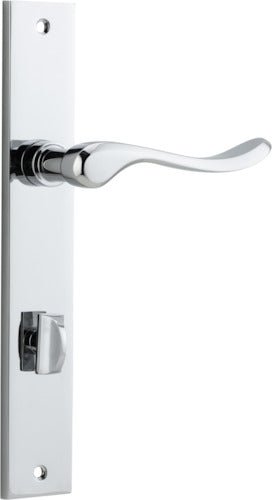 Stirling Lever - Rectangular Backplate - Ella Grace - Iver - Polished Chrome - Door Levers