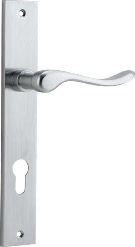 Stirling Lever - Rectangular Backplate - Ella Grace - Iver - Brushed Chrome - Door Levers