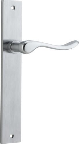 Stirling Lever - Rectangular Backplate - Ella Grace - Iver - Brushed Chrome - Door Levers