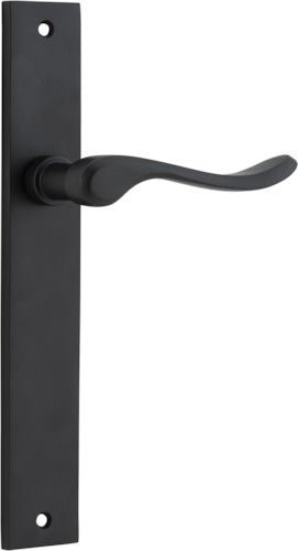 Stirling Lever - Rectangular Backplate - Ella Grace - Iver - Matt Black - Door Levers