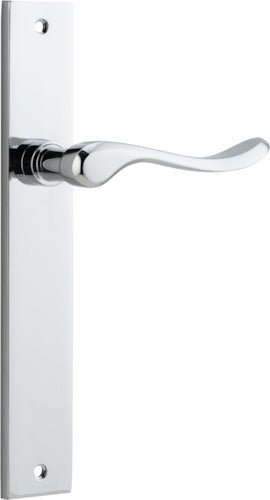 Stirling Lever - Rectangular Backplate - Ella Grace - Iver - Polished Chrome - Door Levers