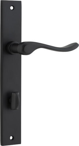 Stirling Lever - Rectangular Backplate - Ella Grace - Iver - Matt Black - Door Levers