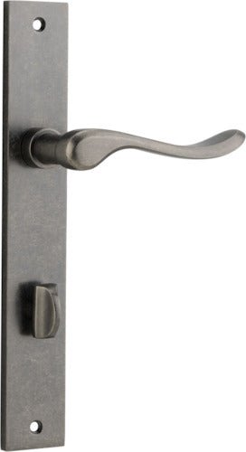 Stirling Lever - Rectangular Backplate - Ella Grace - Iver - Distressed Nickel - Door Levers