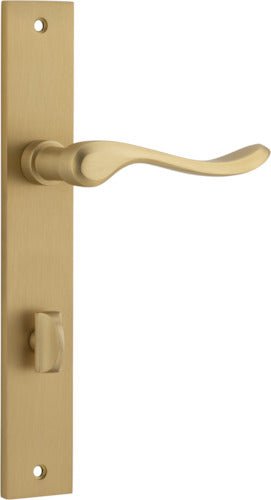 Stirling Lever - Rectangular Backplate - Ella Grace - Iver - Brushed Brass - Door Levers