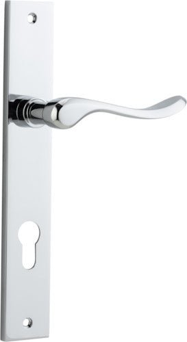 Stirling Lever - Rectangular Backplate - Ella Grace - Iver - Polished Chrome - Door Levers