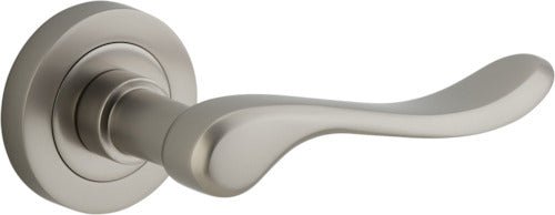 Stirling Lever - Round Rose - Ella Grace - Iver - Satin Nickel - Door Levers